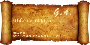Glósz Attila névjegykártya
